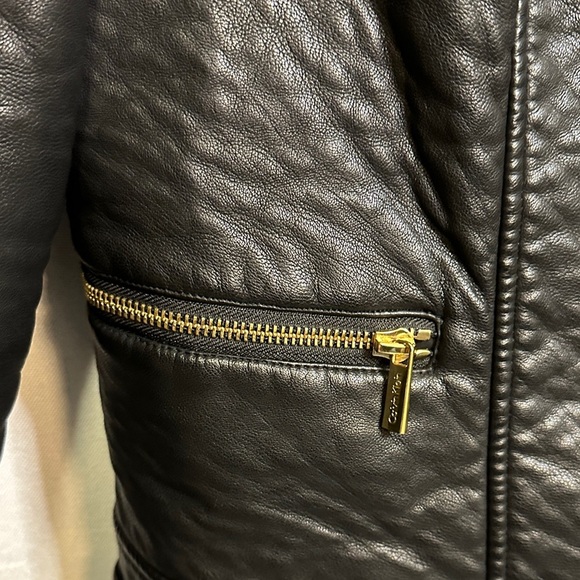 Calvin Klein Black Leather Biker Jacket - Picture 6 of 16
